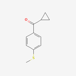 molecular formula C11H12OS B1338291 Cyclopropyl 4-thiomethylphenyl ketone CAS No. 99522-32-4