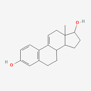 molecular formula C18H22O2 B13382948 13-Methyl-6,7,8,12,14,15,16,17-octahydrocyclopenta[a]phenanthrene-3,17-diol 
