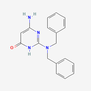 molecular formula C18H18N4O B13382956 6-amino-2-(dibenzylamino)-1H-pyrimidin-4-one 