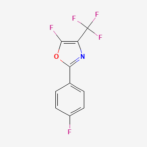 molecular formula C10H4F5NO B1338301 5-Fluoro-2-(4-fluorophenyl)-4-(trifluoromethyl)oxazole CAS No. 83081-29-2