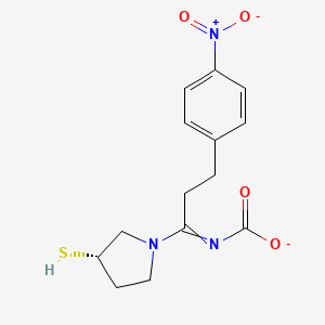 molecular formula C14H16N3O4S- B13383040 N-[3-(4-nitrophenyl)-1-[(3S)-3-sulfanylpyrrolidin-1-yl]propylidene]carbamate 