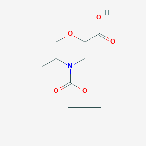 molecular formula C11H19NO5 B13383047 4-(tert-Butoxycarbonyl)-5-methylmorpholine-2-carboxylic acid 