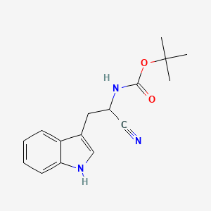 molecular formula C16H19N3O2 B13383052 Boc-(S)-2-amino-3-(3-indolyl)propionitrile 