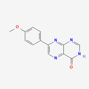 molecular formula C13H10N4O2 B13383056 7-(4-Methoxyphenyl)-4-pteridinol CAS No. 70504-14-2