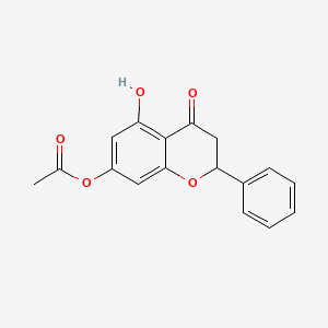 molecular formula C17H14O5 B13383060 Pinocembrin, 7-acetate 