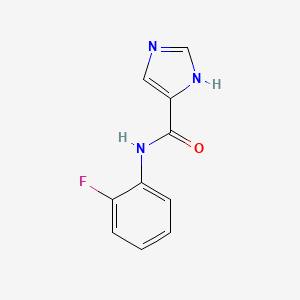 molecular formula C10H8FN3O B1338312 N-(2-fluorophenyl)-1H-imidazole-5-carboxamide CAS No. 102186-93-6