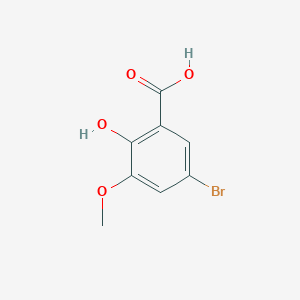 molecular formula C8H7BrO4 B1338319 5-Bromo-2-hydroxy-3-methoxybenzoic acid CAS No. 35090-76-7