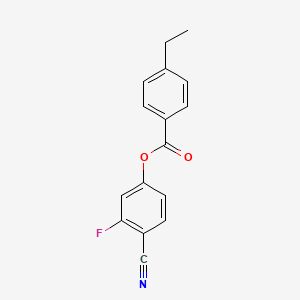 molecular formula C16H12FNO2 B1338325 4-Cyano-3-fluorophenyl 4-ethylbenzoate CAS No. 86776-50-3