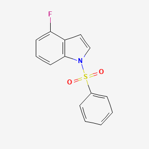 molecular formula C14H10FNO2S B1338328 1H-Indole, 4-fluoro-1-(phenylsulfonyl)- CAS No. 102855-23-2