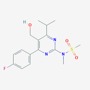 molecular formula C16H20FN3O3S B133833 4-(4-Fluorophenyl)-6-isopropyl-2-[(N-methyl-N-methylsufonyl)amino]pyrimidine-5-yl-methanol CAS No. 147118-36-3