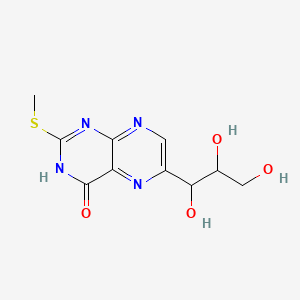 molecular formula C10H12N4O4S B13383382 2-methylsulfanyl-6-(1,2,3-trihydroxypropyl)-1H-pteridin-4-one 