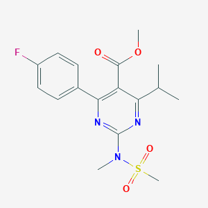 molecular formula C17H20FN3O4S B133834 Methyl 4-(4-fluorophenyl)-6-isopropyl-2-[(N-methyl-N-methylsulfonyl)amino]pyrimidine-5-carboxylate CAS No. 289042-11-1