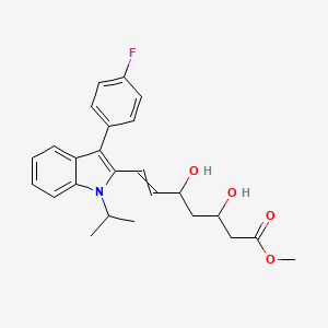molecular formula C25H28FNO4 B13383595 Methyl 7-[3-(4-fluorophenyl)-1-propan-2-ylindol-2-yl]-3,5-dihydroxyhept-6-enoate 