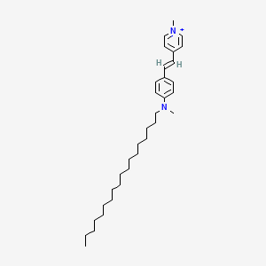 molecular formula C33H53N2+ B13383645 N-methyl-4-[2-(1-methyl-1lambda~5~-pyridin-4-yl)vinyl]-N-octadecylaniline 