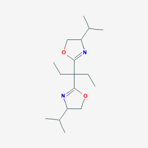 molecular formula C17H30N2O2 B13383669 4-Propan-2-yl-2-[3-(4-propan-2-yl-4,5-dihydro-1,3-oxazol-2-yl)pentan-3-yl]-4,5-dihydro-1,3-oxazole 