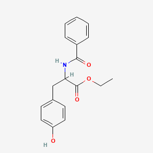 molecular formula C18H19NO4 B13383698 Ethyl 2-benzamido-3-(4-hydroxyphenyl)propanoate CAS No. 56598-65-3
