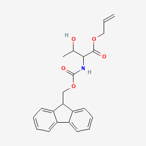 molecular formula C22H23NO5 B13383740 Allyl (((9H-fluoren-9-yl)methoxy)carbonyl)-L-threoninate 