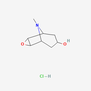 molecular formula C8H14ClNO2 B13383767 9-Methyl-3-oxa-9-azatricyclo[3.3.1.02,4]nonan-7-ol;hydrochloride 