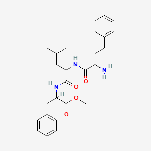 molecular formula C26H35N3O4 B13383789 Methyl (S)-2-[(S)-2-[(S)-2-Amino-4-phenylbutanamido]-4-methylpentanamido]-3-phenylpropanoate 