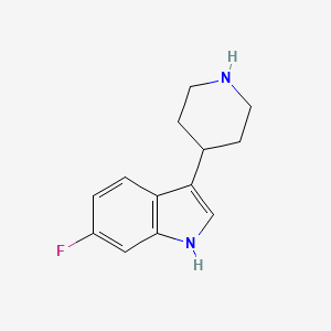 molecular formula C13H15FN2 B1338380 6-fluoro-3-(piperidin-4-yl)-1H-indole CAS No. 76315-55-4