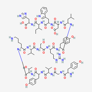 molecular formula C91H130N22O23 B13383810 H-Tyr-Gly-Val-Tyr-Thr-Lys-Val-Ser-Arg-Tyr-Leu-Asp-Trp-Ile-His-OH 