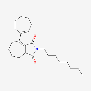 molecular formula C24H37NO2 B13383855 8-(Cyclohept-1-en-1-yl)-2-octyl-4,5,6,7-tetrahydrocyclohepta[c]pyrrole-1,3(2H,3aH)-dione 