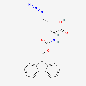 molecular formula C20H20N4O4 B13383864 Fmoc-delta-azido-Nva-OH 