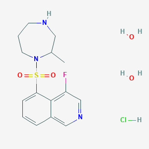 molecular formula C15H23ClFN3O4S B13383876 4-Fluoro-5-[(2-methyl-1,4-diazepan-1-yl)sulfonyl]isoquinoline;dihydrate;hydrochloride 
