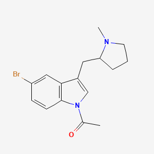 molecular formula C16H19BrN2O B13383888 1-Acetyl-5-bromo-3-[[(2R)-1-methylpyrrolidin-2-yl]methyl]-1H-indole 