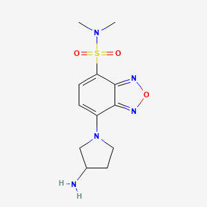 molecular formula C12H17N5O3S B13383905 4-(3-aminopyrrolidin-1-yl)-7-(N,N-dimethylaminosulfonyl)-2,1,3-benzoxadiazole 