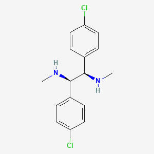 molecular formula C16H18Cl2N2 B13383918 (1R,2R)-1,2-Bis(4-chlorophenyl)-N1,N2-dimethylethane-1,2-diamine 