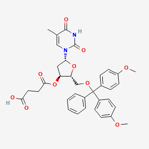 molecular formula C35H36N2O10 B1338394 5'-O-(4,4'-Dimethoxytrityl)-thymidine-3'-O-succinic acid CAS No. 74405-40-6