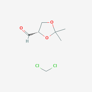 molecular formula C7H12Cl2O3 B13383979 dichloromethane;(4S)-2,2-dimethyl-1,3-dioxolane-4-carbaldehyde 