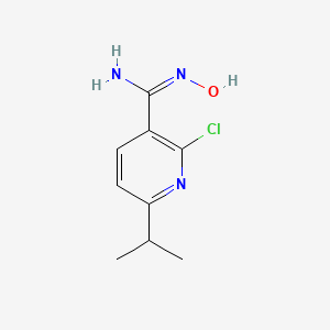 molecular formula C9H12ClN3O B13383990 2-chloro-N'-hydroxy-6-propan-2-ylpyridine-3-carboximidamide 