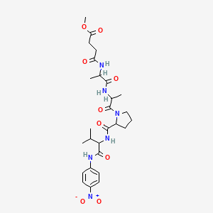 molecular formula C27H38N6O9 B13383997 MeOSuc-DL-Ala-DL-Ala-DL-Pro-DL-Val-pNA 