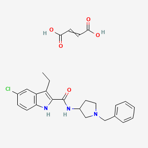 molecular formula C26H28ClN3O5 B13384024 5-chloro-3-ethyl-1H-indole-2-carboxylic acid (1-benzyl-pyrrolidin-3-yl)-amide 2-enedioic acid salt 