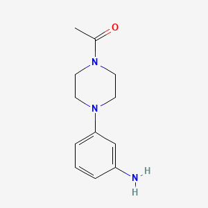 molecular formula C12H17N3O B1338405 1-[4-(3-Aminophenyl)piperazin-1-yl]ethanone CAS No. 206879-65-4