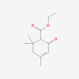 molecular formula C12H18O3 B13384051 Ethyl 4,6,6-trimethyl-2-oxocyclohex-3-ene-1-carboxylate CAS No. 23068-97-5