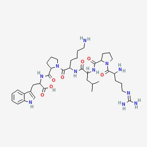 molecular formula C39H61N11O7 B13384062 H-DL-Arg-DL-Pro-DL-Leu-DL-Lys-DL-Pro-DL-Trp-OH 