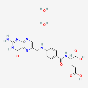molecular formula C19H23N7O8 B13384071 N-(4-([(2-Amino-4-hydroxypteridin-6-yl)methyl]amino)benzoyl)glutamic acid dihydrate 