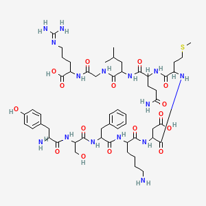 molecular formula C55H85N15O16S B13384092 (Tyr65,Phe67)-C5a (65-74) (human) 