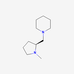 molecular formula C11H22N2 B1338417 (S)-1-((1-methylpyrrolidin-2-yl)methyl)piperidine CAS No. 84466-85-3