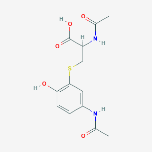 molecular formula C13H16N2O5S B13384175 S-(5-Acetamido-2-hydroxyphenyl)-N-acetyl-DL-cysteine CAS No. 60603-13-6