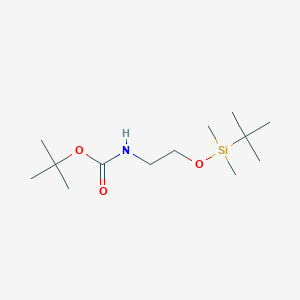 molecular formula C13H29NO3Si B1338422 Tert-butyl 2-(tert-butyldimethylsilyloxy)ethylcarbamate CAS No. 203738-69-6