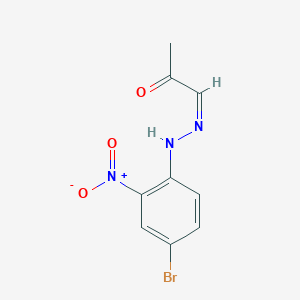 molecular formula C9H8BrN3O3 B13384241 Acetone 4-bromo-2-nitrophenylhydrazone 