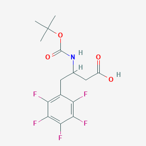 molecular formula C15H16F5NO4 B13384249 Boc-pentafluoro-D-beta-homophenylalanine 