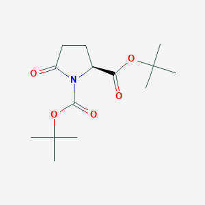molecular formula C14H23NO5 B1338425 (S)-di-tert-butyl 5-oxopyrrolidine-1,2-dicarboxylate CAS No. 91229-91-3