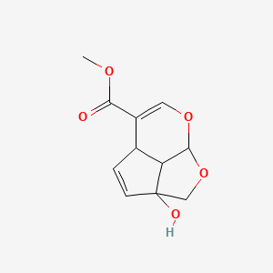 molecular formula C11H12O5 B13384292 methyl (1S,4S,7S,11S)-4-hydroxy-2,10-dioxatricyclo[5.3.1.0^{4,11]undeca-5,8-diene-8-carboxylate 