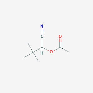 molecular formula C8H13NO2 B13384325 1-Cyano-2,2-dimethylpropyl acetate 