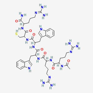molecular formula C45H66N18O7S B13384337 Ac-DL-Arg-DL-Arg-DL-Trp-DL-Trp-DL-Cys-DL-Arg-NH2 